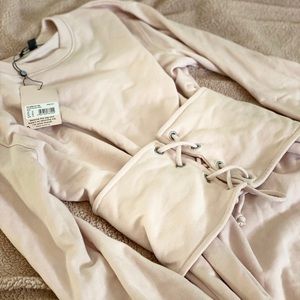 Sweater corset dress